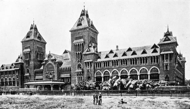 istock People and landmarks of India in 1895: Post Office, Madras 1960485530