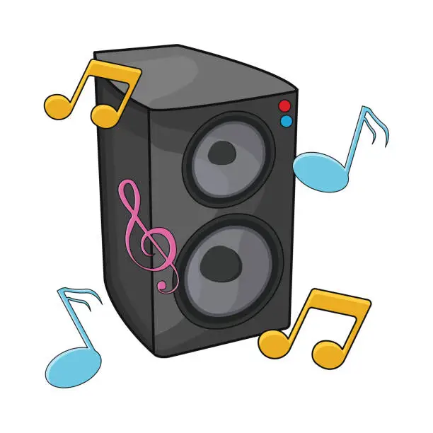 Vector illustration of music speaker