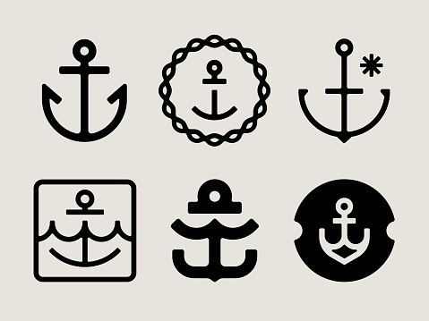 Mid-century Modern Anchor Icons