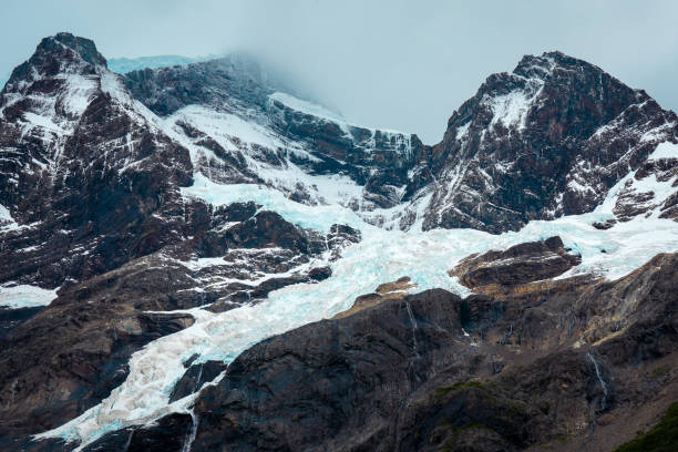 istock Cloud-covered glacier, Blue Ice - Torres del Paine, Chile 1960539490