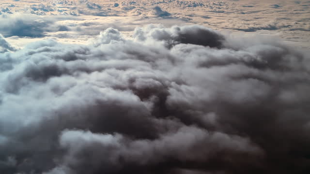 Aerial view of dramatic sky with storm clouds