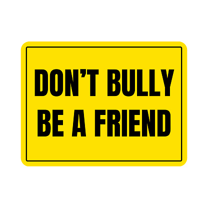 Don't bully be a friend symbol icon