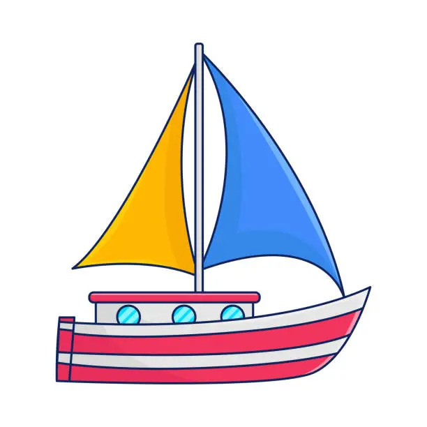 Vector illustration of boat