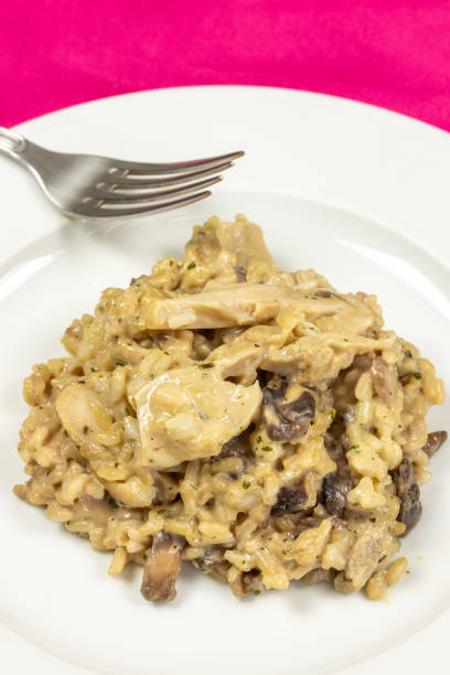 istock plate of chicken and mushroom risotto 1960720860