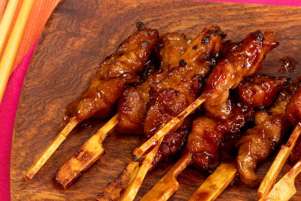 istock plate of yakitori, close up 1960721681