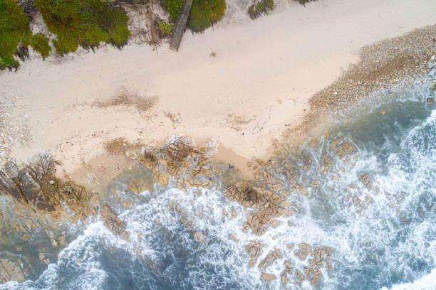 istock aerial drone top view of a beach shore 1960785656