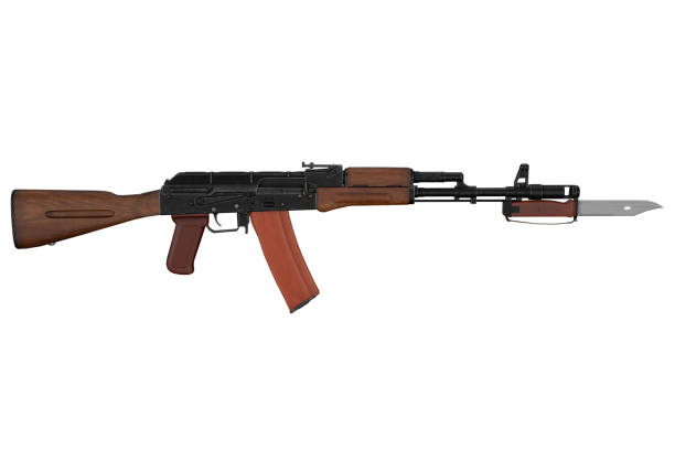 istock ak 47 firearm with bayonet isolated on white background 1960863599