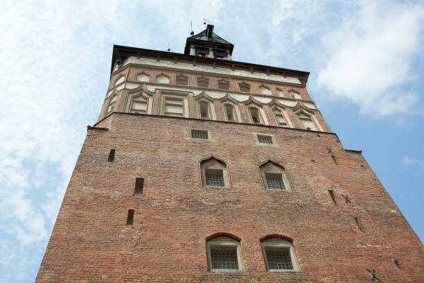 The view of 16th century historic prison tower in Gdansk old town (Poland).
