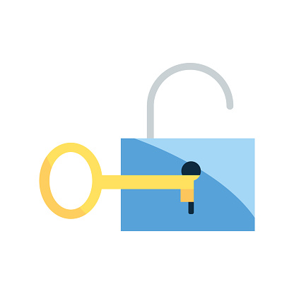 padlock and key vector isolated