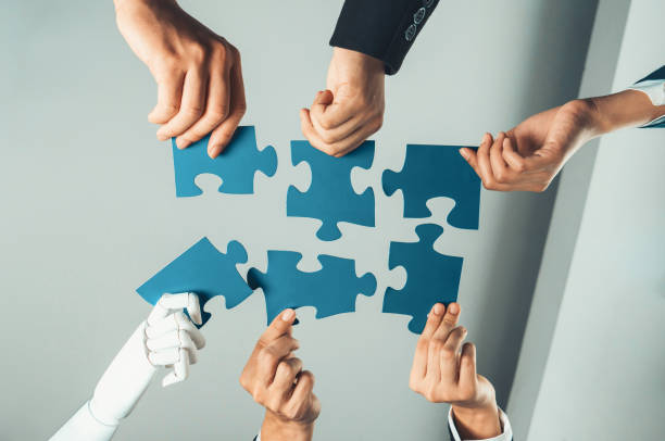 istock Futuristic HR recruitment with productive automation working. Shrewd 1961020293