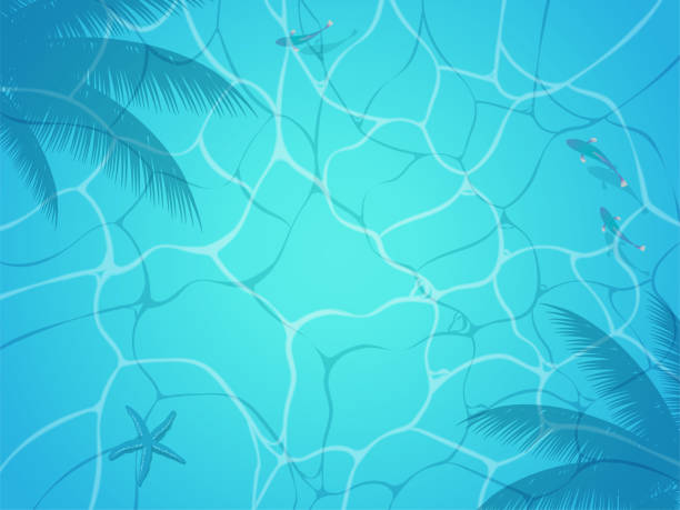 и�ллюстрация изображения поверхности морской воды - starfish abstract backgrounds wave pattern stock illustrations