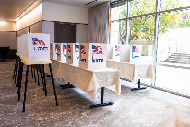 istock An Empty Election scene on election day before the polls open 1961060204
