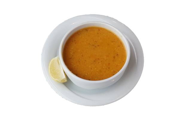 istock Ezogelin soup, Traditional Turkish Soup, isolated on white background 1961089219