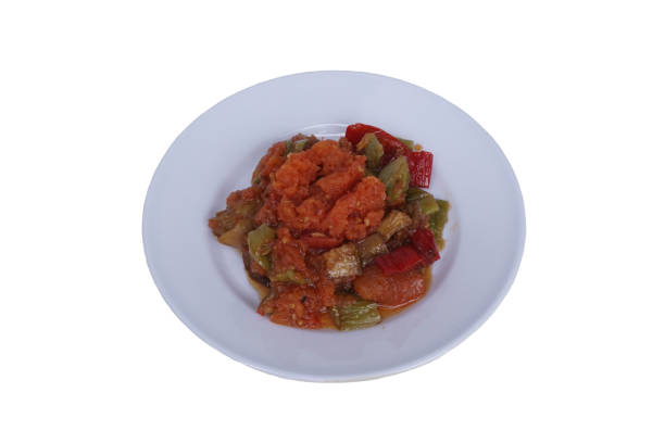 Traditional Turkish food; eggplant appetizer, shakshuka
