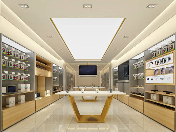 istock 3d render of mobile phone and electronics shop 1961117292