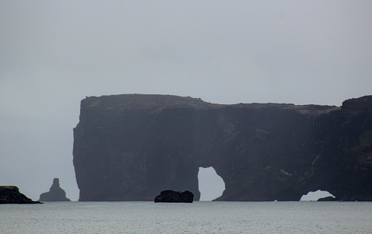 Close-up of the Vestmann Islands off the Southern coast of Iceland