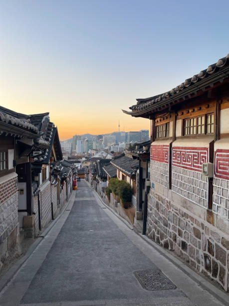 istock Cold Winter Morning in Seoul Korea 1961197305