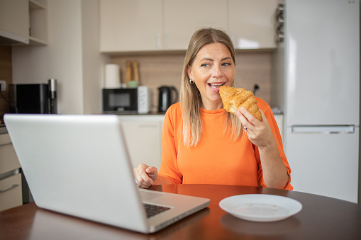 Shot of a mature woman working from home