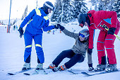 Teamwork on the ski slope