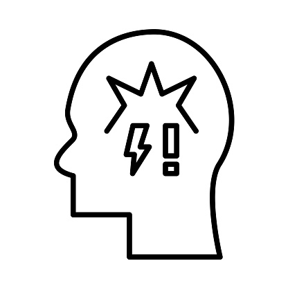 Panic Atack icon vector image. Can be used for Mental Health.