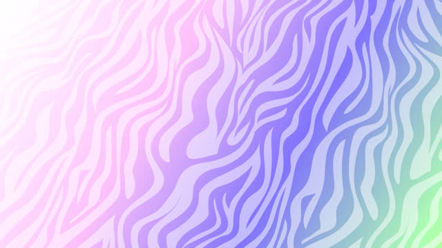 Abstract wavy background. holographic, light iridescent design looped animation. waves, zebra lines pattern. live wallpaper, motion graphics stock video, Retro Style banner