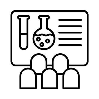 Chemistry Seminar icon vector image. Can be used for Chemistry.