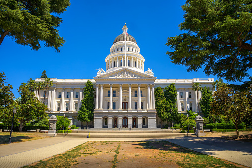 California State Capitol building on a sunny day in Sacramento