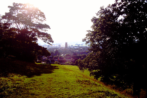 Glastonbury in England, from old film stock.