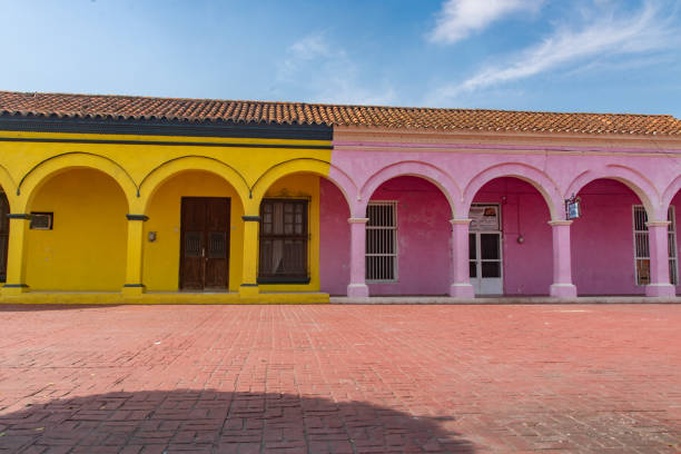 istock facade of multicolored arches Tlacotalpan Mexico 1961422206