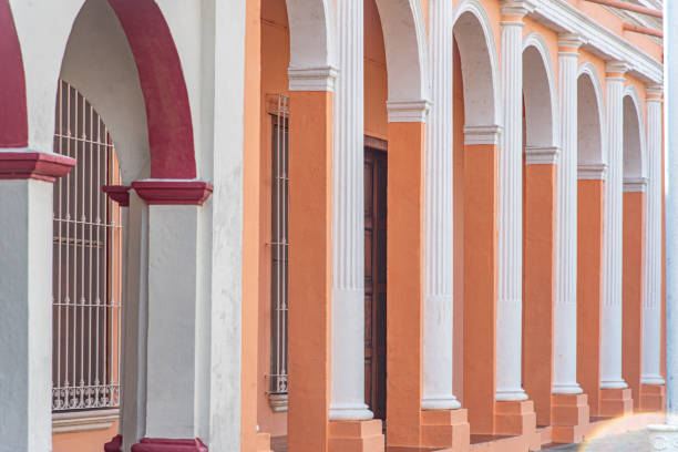 istock facade of multicolored arches Tlacotalpan Mexico 1961423243