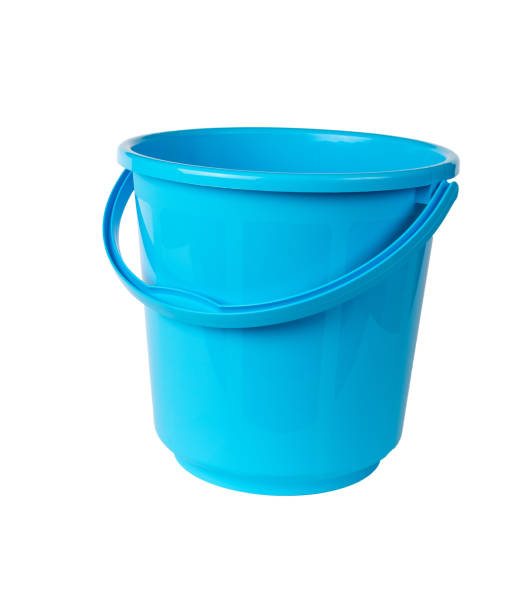 istock A blue plastic bucket insulated on a white background. 1961443288