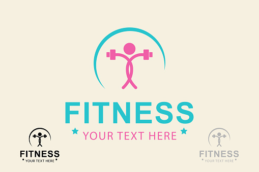 women fitness logo. suitable for gym logo, fitness etc. creative simple logo. simple vector design editable