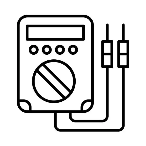 Vector illustration of Voltmeter Icon