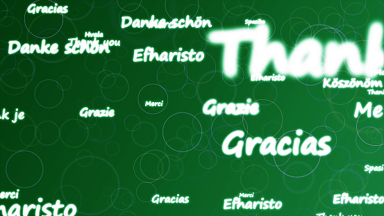 Animation Animation of thank you text over background. Entertainment and digital interface concept digitally generated  thank you text over background