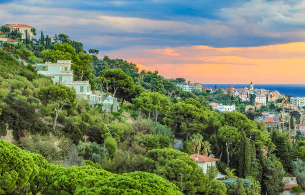 istock Colorful sunset after a rainstorm over Bordighera 1961609078