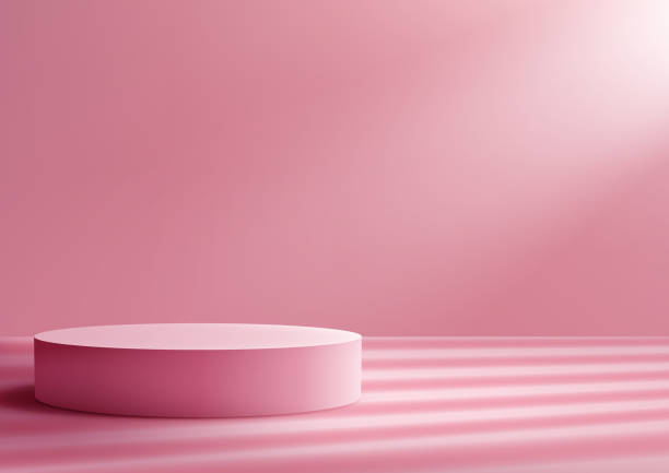 istock Valentine's Day Podium Mockup, Showcase Love and Luxury in 3D Pink Product Display 1961647395