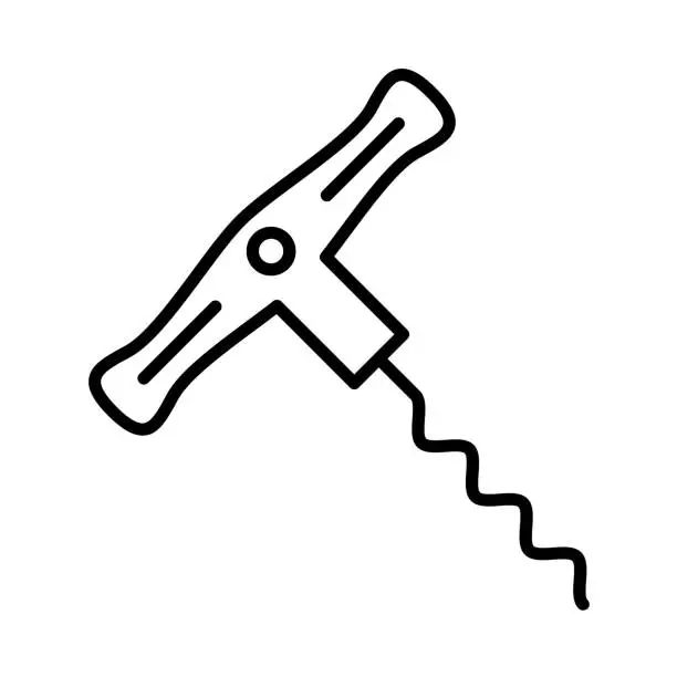 Vector illustration of Corkscrew Icon