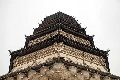 Wanbu Huayan Sutra Pagoda (White Pagoda) in Hohhot, Inner Mongolia Autonomous Region, China