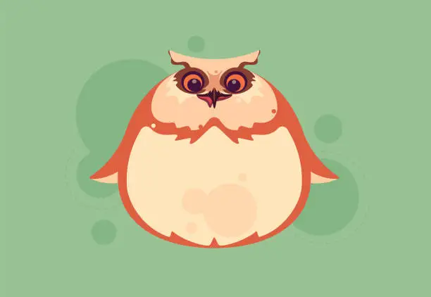Vector illustration of funny owl icon