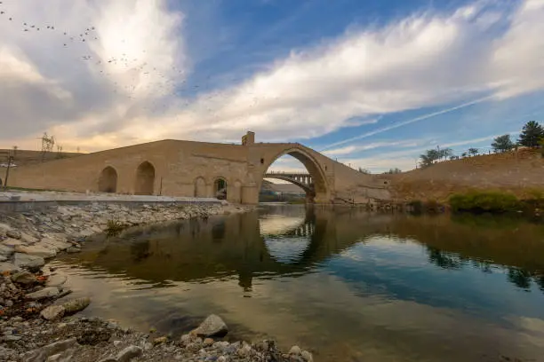The Malabadi Bridge is an arch bridge spanning the Batman River near the town of Silvan in southeastern Turkey.