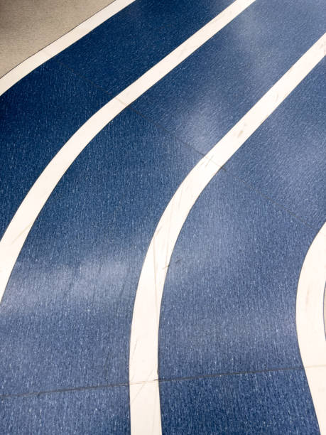 istock Blue treadmill in the hall as a background 1961779991