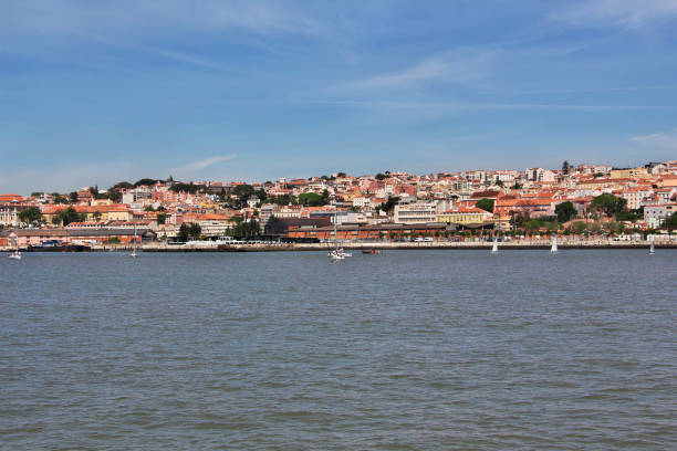 the embankmentin of lisbon city, portugal - lisbon portugal city europe portuguese culture imagens e fotografias de stock