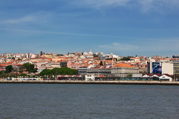 the embankmentin lisbon city, portugal - lisbon portugal city europe portuguese culture imagens e fotografias de stock