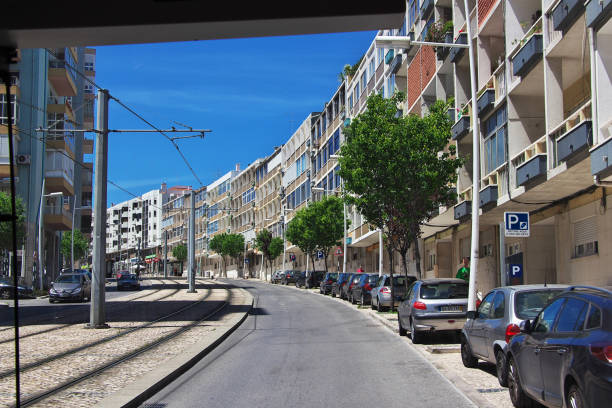 the street in lisbon city, portugal - lisbon portugal city europe portuguese culture imagens e fotografias de stock