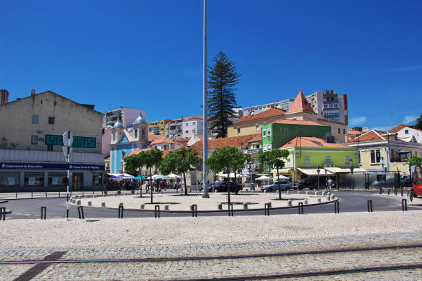 the street in lisbon city, portugal - lisbon portugal foto e immagini stock