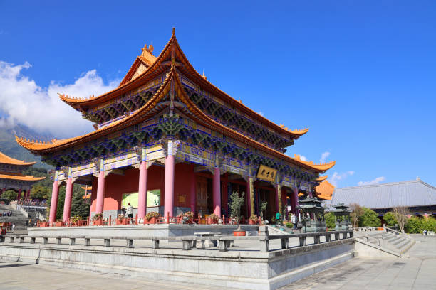 The Chongsheng Temple And The Three-Pagoda Culture Tourist Area,Dali Bai Autonomous Prefecture,Yunnan,China,Asia.Cangshan mountain and Erhai Lake.