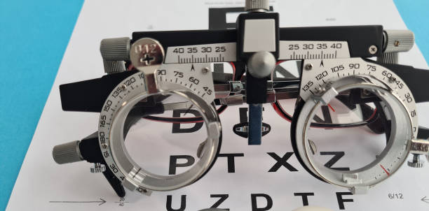 istock Glasses for checking vision in ophthalmological clinic 1961837895