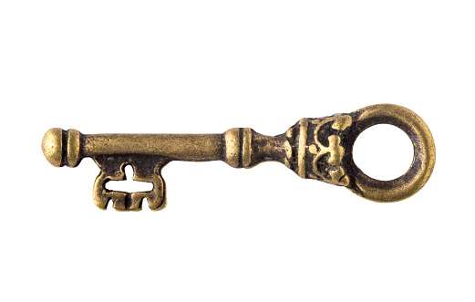 Key ring of old rustic railroad keys