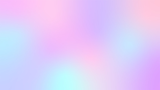 Soft Mesh Gradient. Gentle Light Pink, Purple, Teal, and Peach Hues. Serenity Abstract Background or Wallpaper, Wide Format