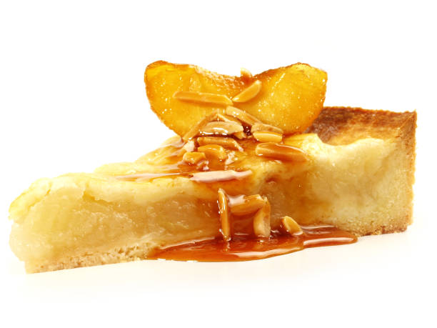 istock Apple Cake with Butterscotch Almond Topping - Isolated 1961959136